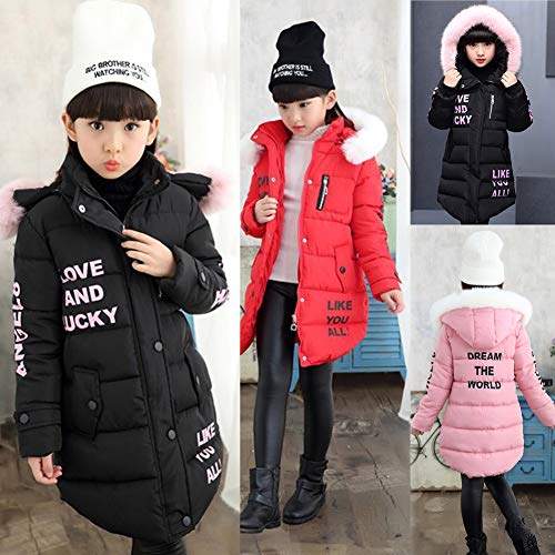 girls padded long coat