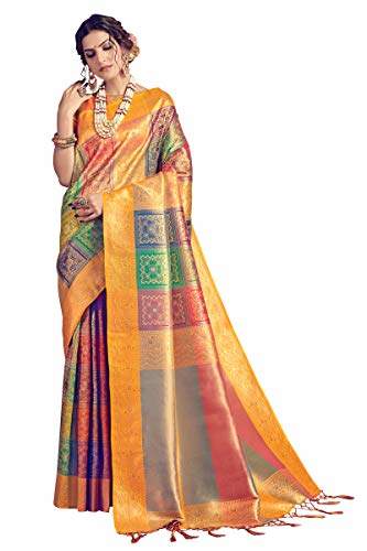 Peegli Saree Indian Women Green Sari Woven Party Wear Banarasi Art Silk Saree