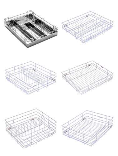 Buy Steel Gold Stainless Steel Modular Kitchen Basket Kitchen Storage Basket Wired Set Of 6 Size 19 X 20 Features Price Reviews Online In India Justdial