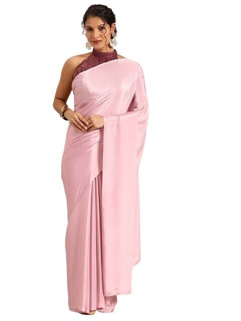 baby pink satin blouse