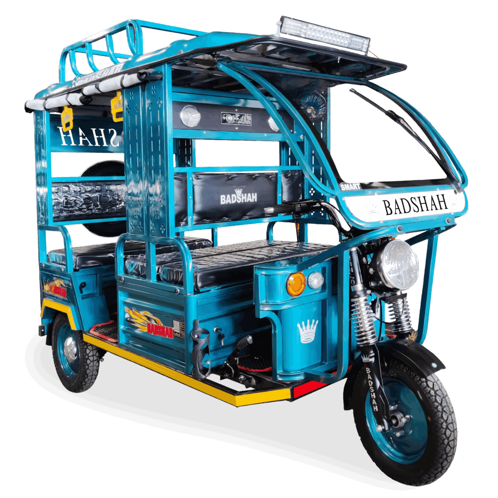 Badshah Smart Mild Steel Battery Operated Electric Rickshaw (Sky