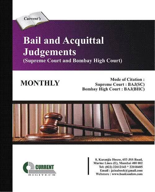 Bail and Acquittal Judgements Supreme Court and Bombay High