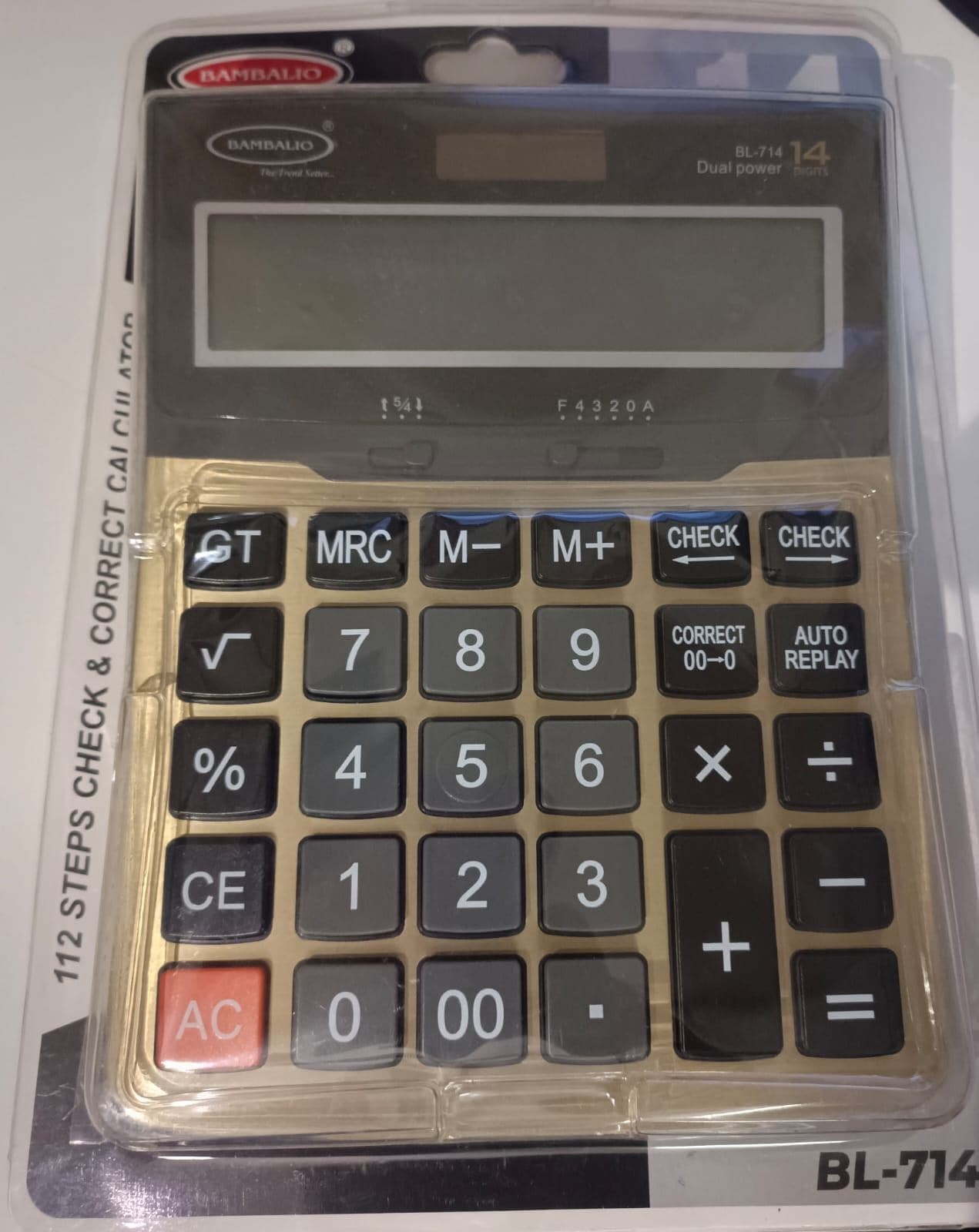 Bambalio 14 digits electronic calculator BL-714 big size in