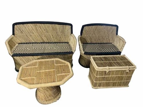 Bamboo Seater Seater Chair Sofa Set With Table in Panipat at