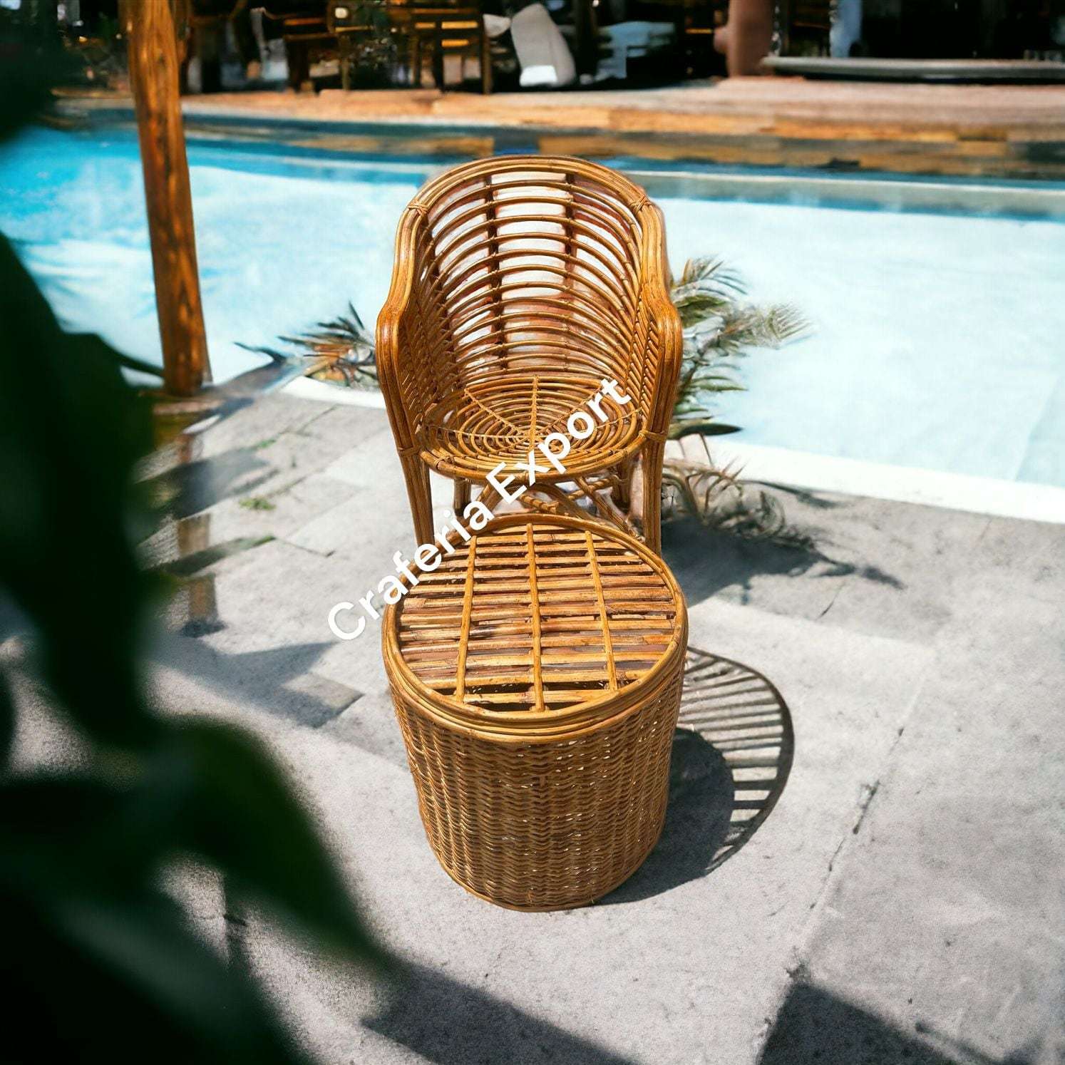 Bamboo Cane Chair or stool set The Best Online Bamboo Furniture