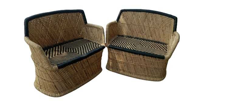 Bamboo Two Seater Sofa Chair (Brown) in Garhmukteshwar at ₹ 3,500
