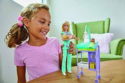 Barbie Careers Baby Doctor Doll and Playset, Infant Dolls