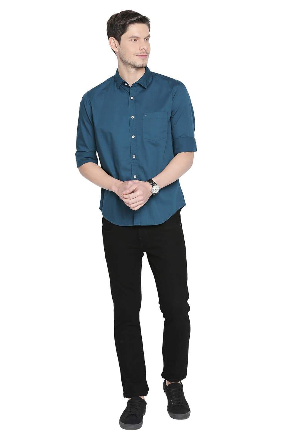 basics slim fit shirts