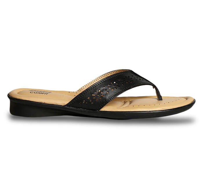 black flat chappals