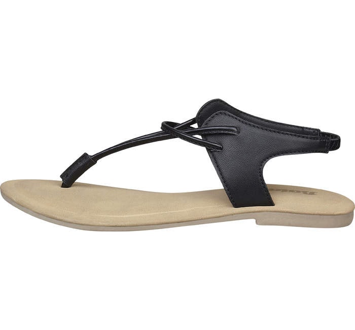 Bata Black Flat Sandals For Women (F561603100, Size:5) in Panruti