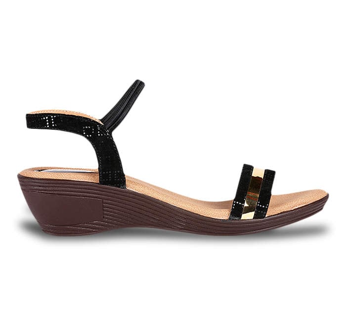 Heeled Sandals Ladies Black Wedges Size Bata Black Heel Sandals