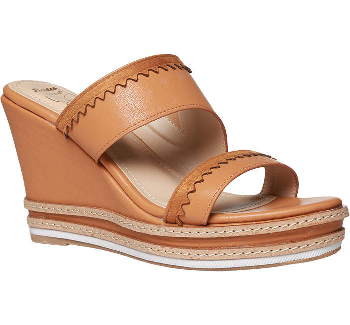 Bata Brown Wedge Heel Sandals For Women [4] in Delhi at best price