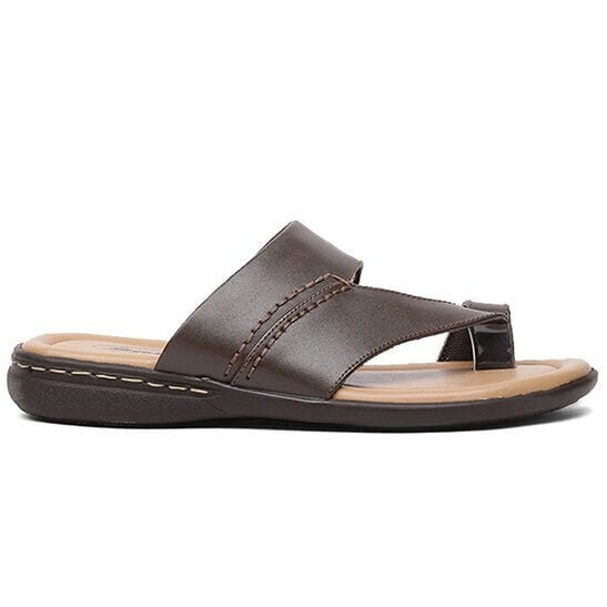 Bata Dark Flats Chappal For Men's Shoe (Brown, 6) in Chennai at
