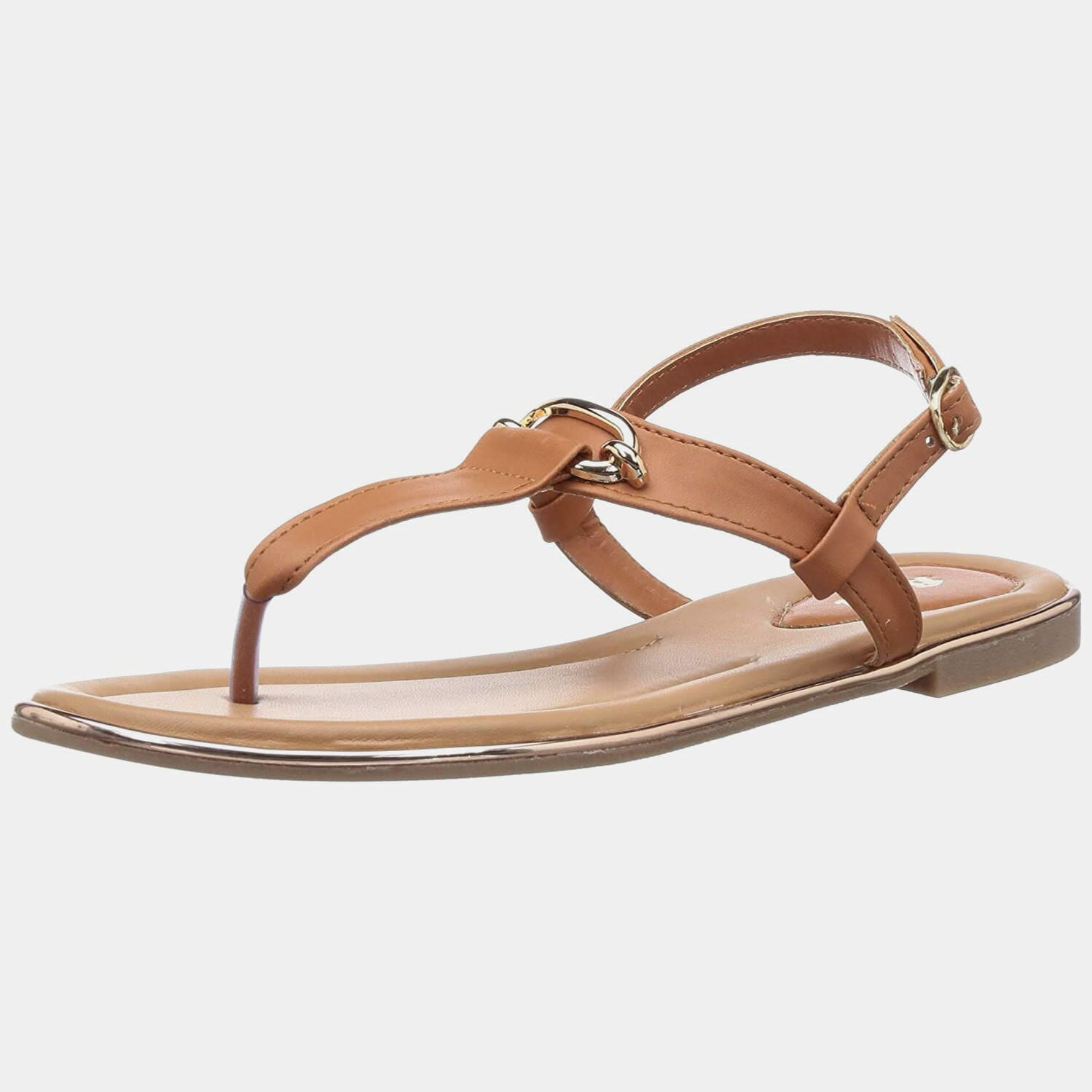 Bata Oval Trim Pointed Toe Womens Sandal (7 UK, Brown) in Jaipur