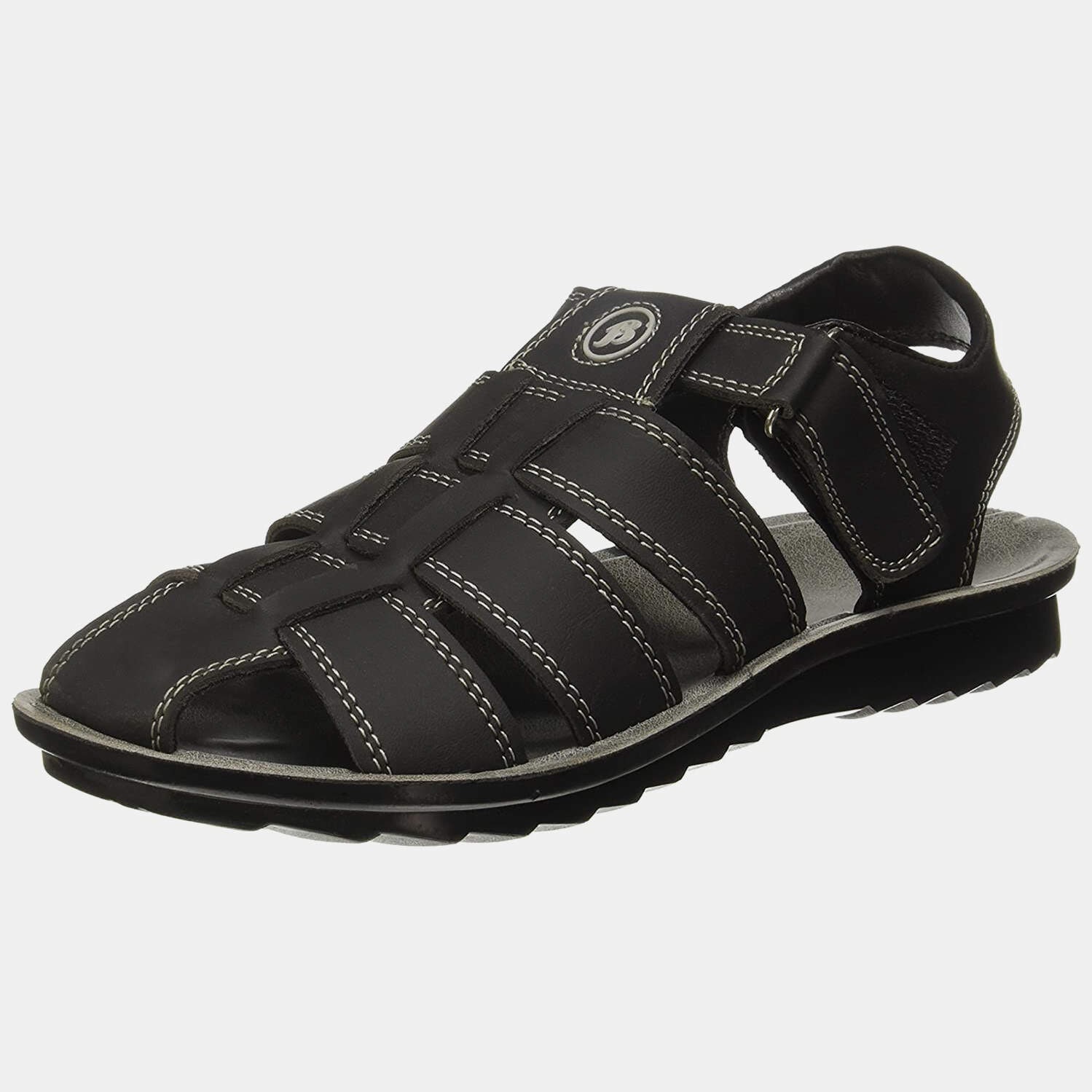 Bata Syn Buntoe Athletic And Outdoor Mens Sandals (Black, 8) in