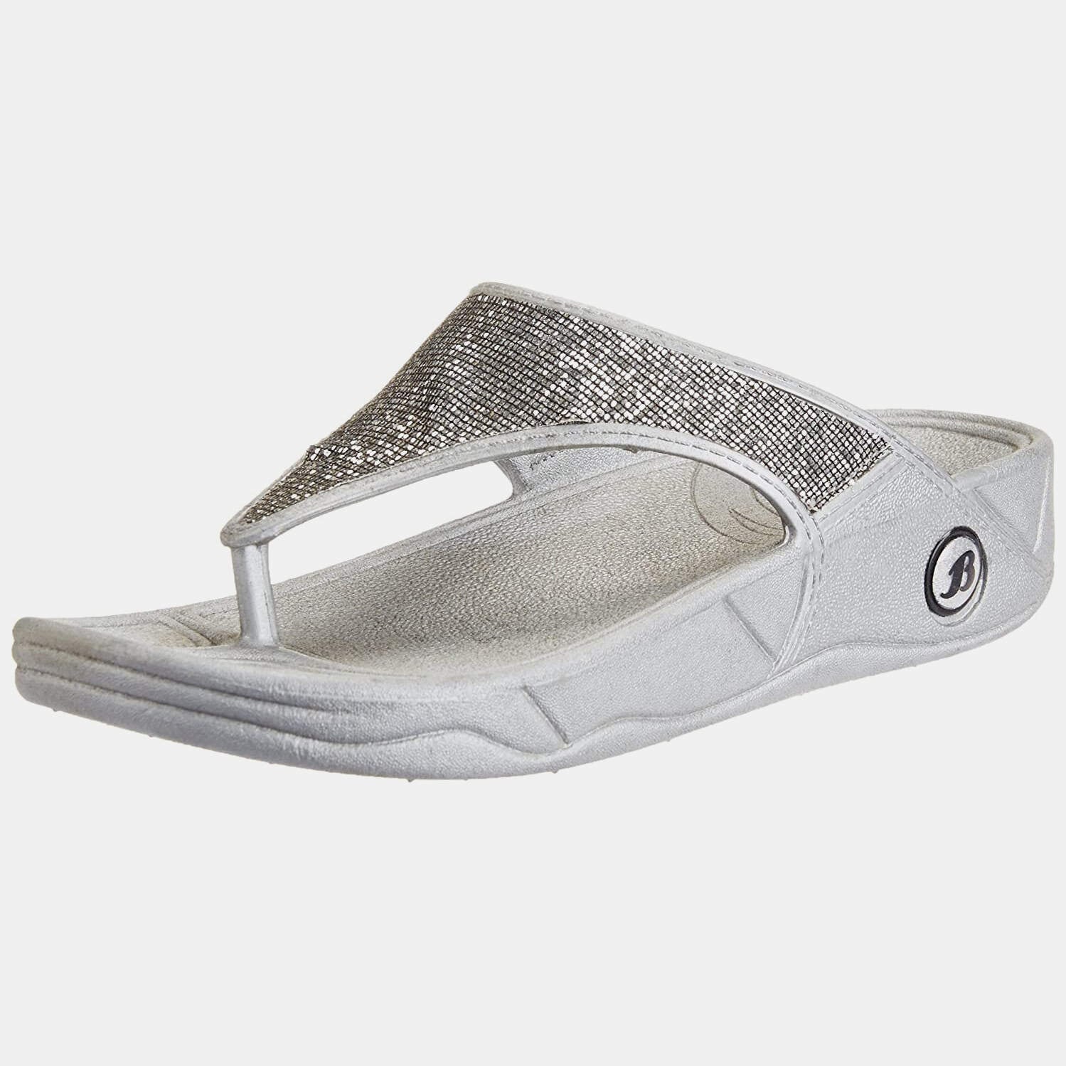 Bata Plastic Casual Women'S Slippers (Silver, 5) in Delhi at