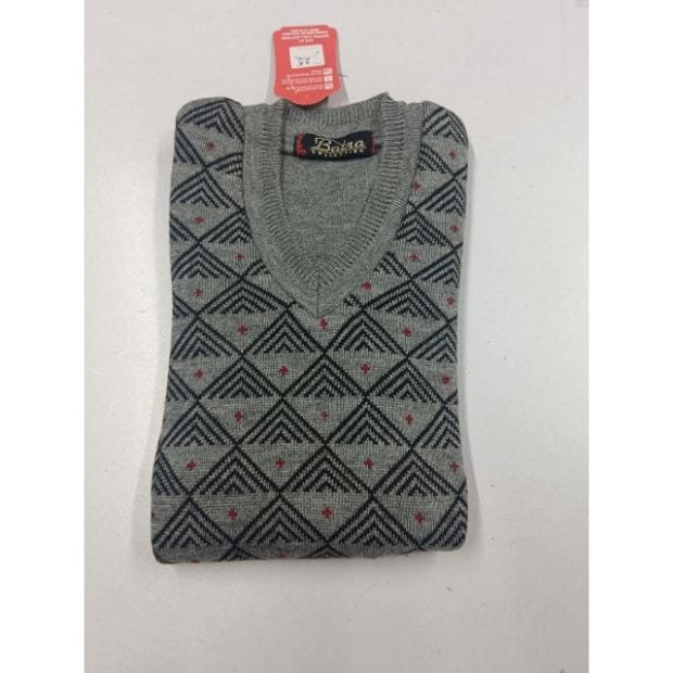 V Neck Amul Sweater Batra Woolen V Neck Printed Winter Sweater For