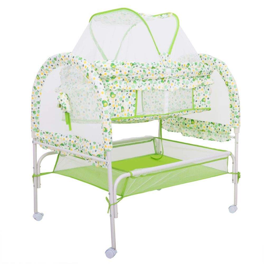 BAYBEE Comfort Cradle Cot New Born Baby Swing Cradle With Mosquito
