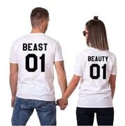 Beauty And Beast Matching Couple Tshirt-L in Mumbai at ₹ 899