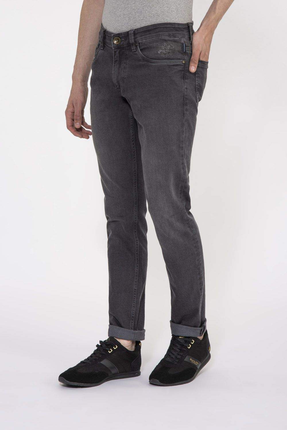 BEVERLY HILLS POLO CLUB Skinny Fit-Low Raise Jeans Black 36 in