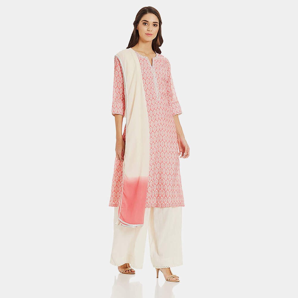 BIBA Knee Length Cotton for Salwar Suit Womens -Pink in Mumbai at