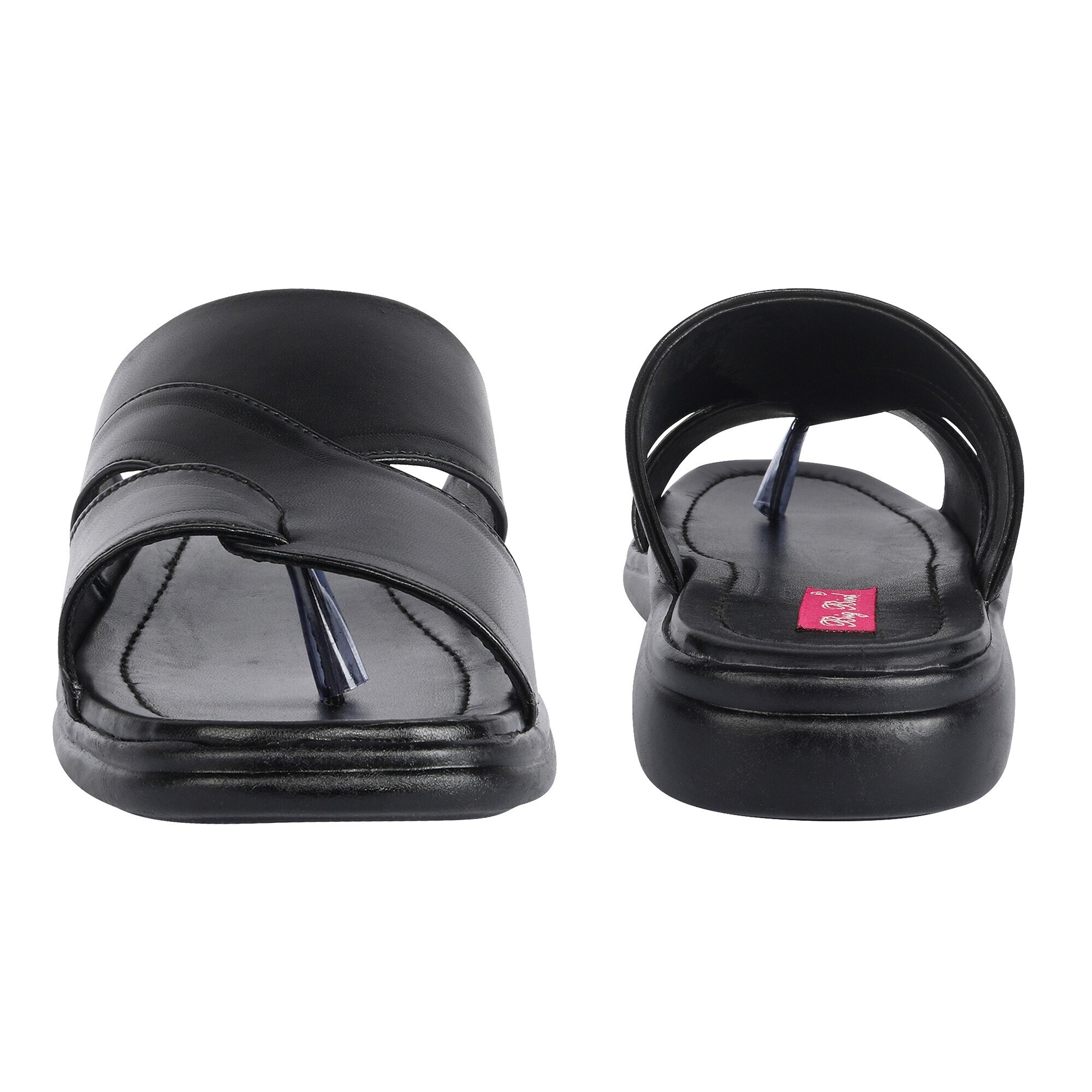 Big Bird Footwear Men Full Moulded PVC Slippers N5-Black in