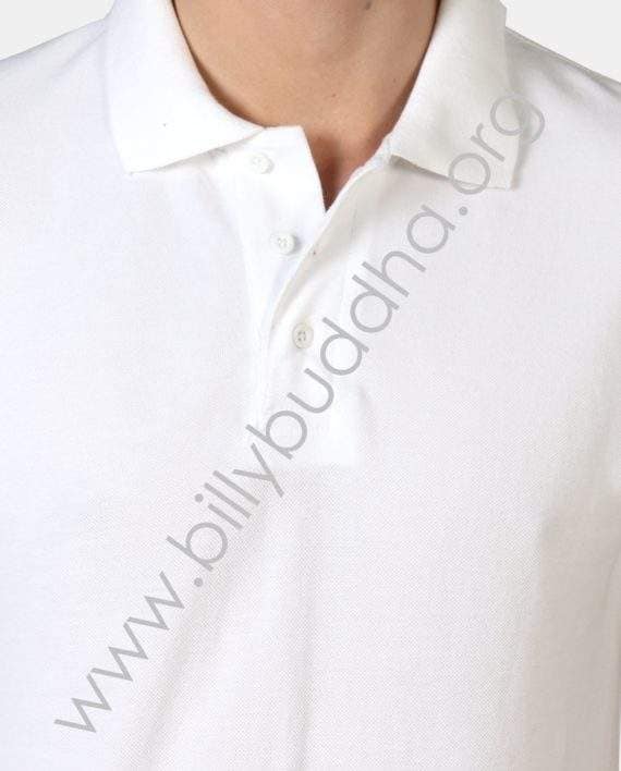 Billy Buddha Men's Polo White Cotton T Shirt XL (220 GSM)