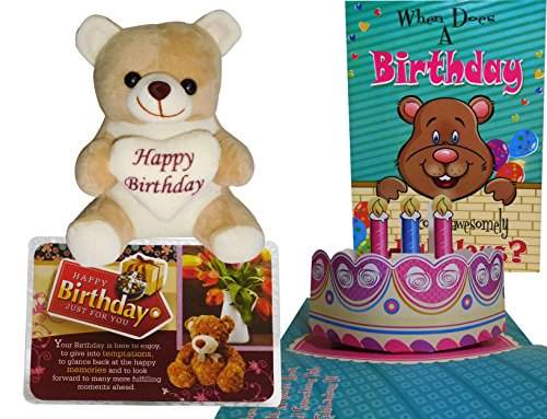 Buy Birthday Gifts For Girls Birthday Greeting Card Birthday Soft Teddy And Birthday Quotations Features Price Reviews Online In India Justdial