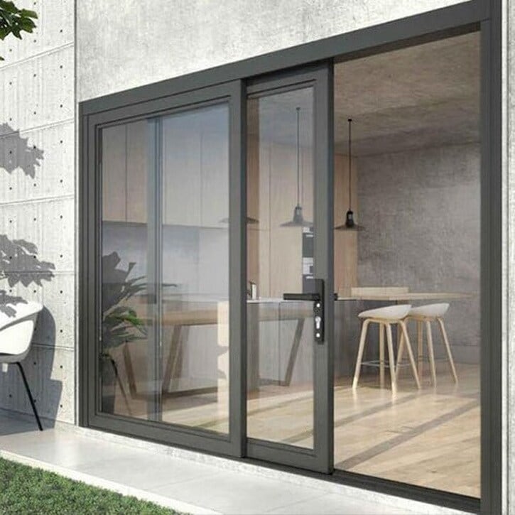 Black Aluminium Glass Sliding Door in Bangalore at ₹ 9,508