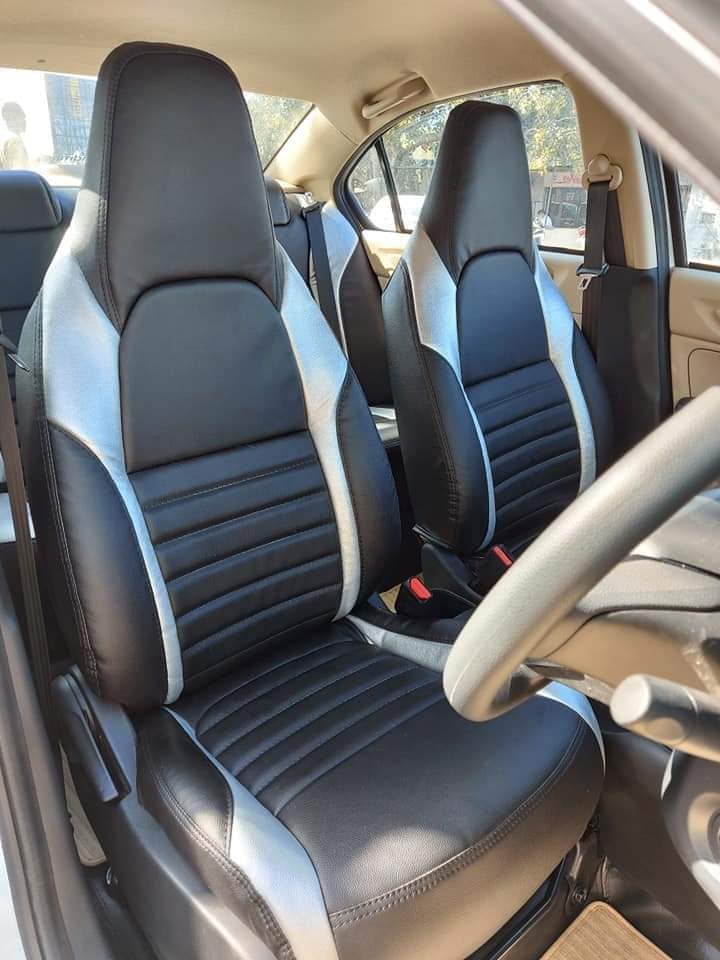 Black And Silver Leather Car Seat Cover in Mumbai at ₹ 4,000