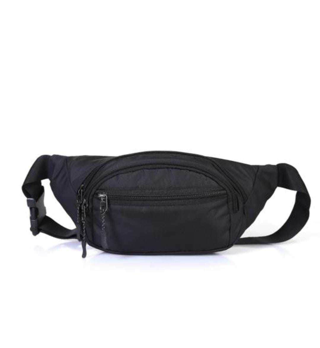 mens black waist pouch
