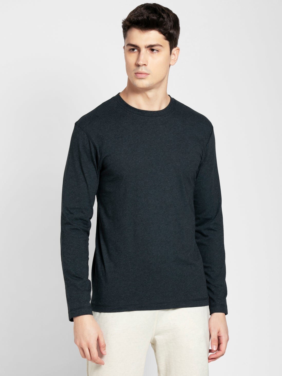 Jockey Black Melange Long Sleeved T 