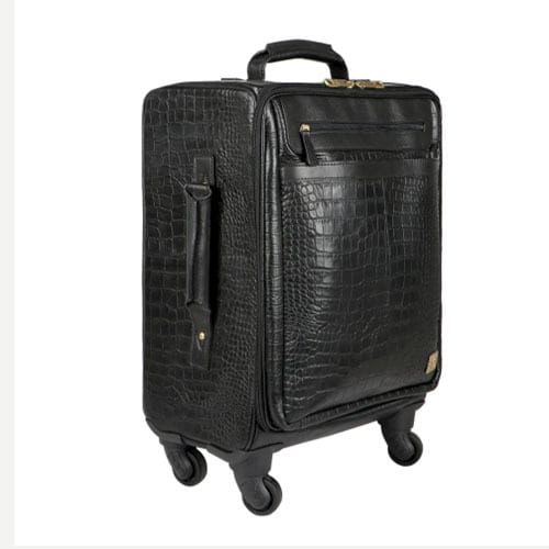 Crocodilesuitcase Travelcompanion Crocodile Luggage Bag Black