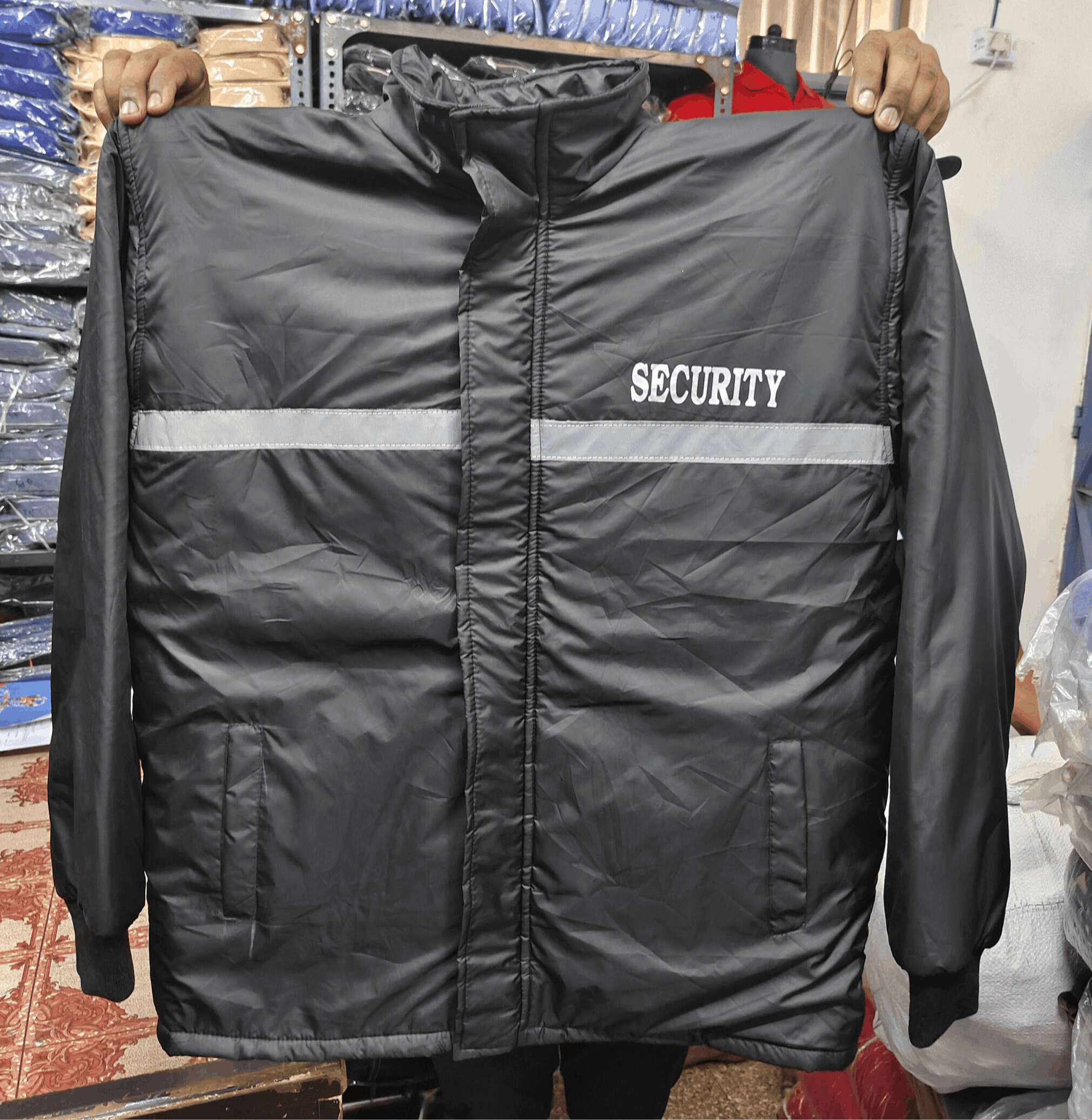 Black security jacket in Delhi at ₹ 450 / Unit by Dk Uniforms