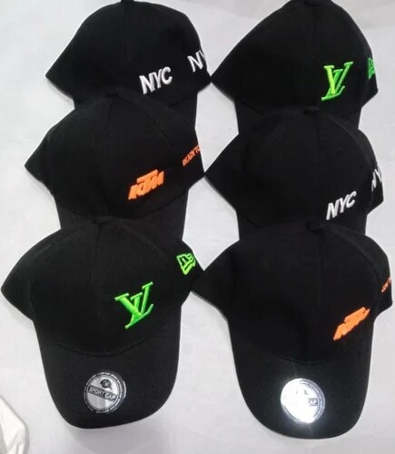 Kalinga Ashok Black Baseball Cap With Velcro Patch Black-Unisex