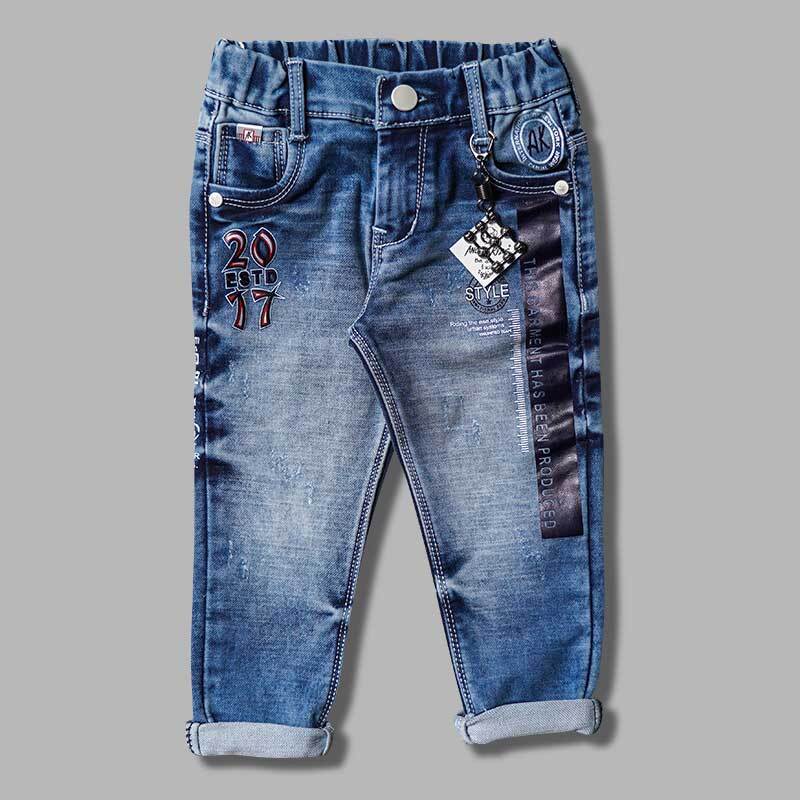 Kids Classic Solid Denim Jeans Boys/Girls, Casual, Blue, XS-XL