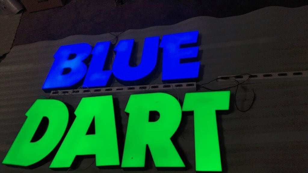 Blue Dart Acrylic Sign Board in Bangalore at ₹ 650 ₹ 2,000