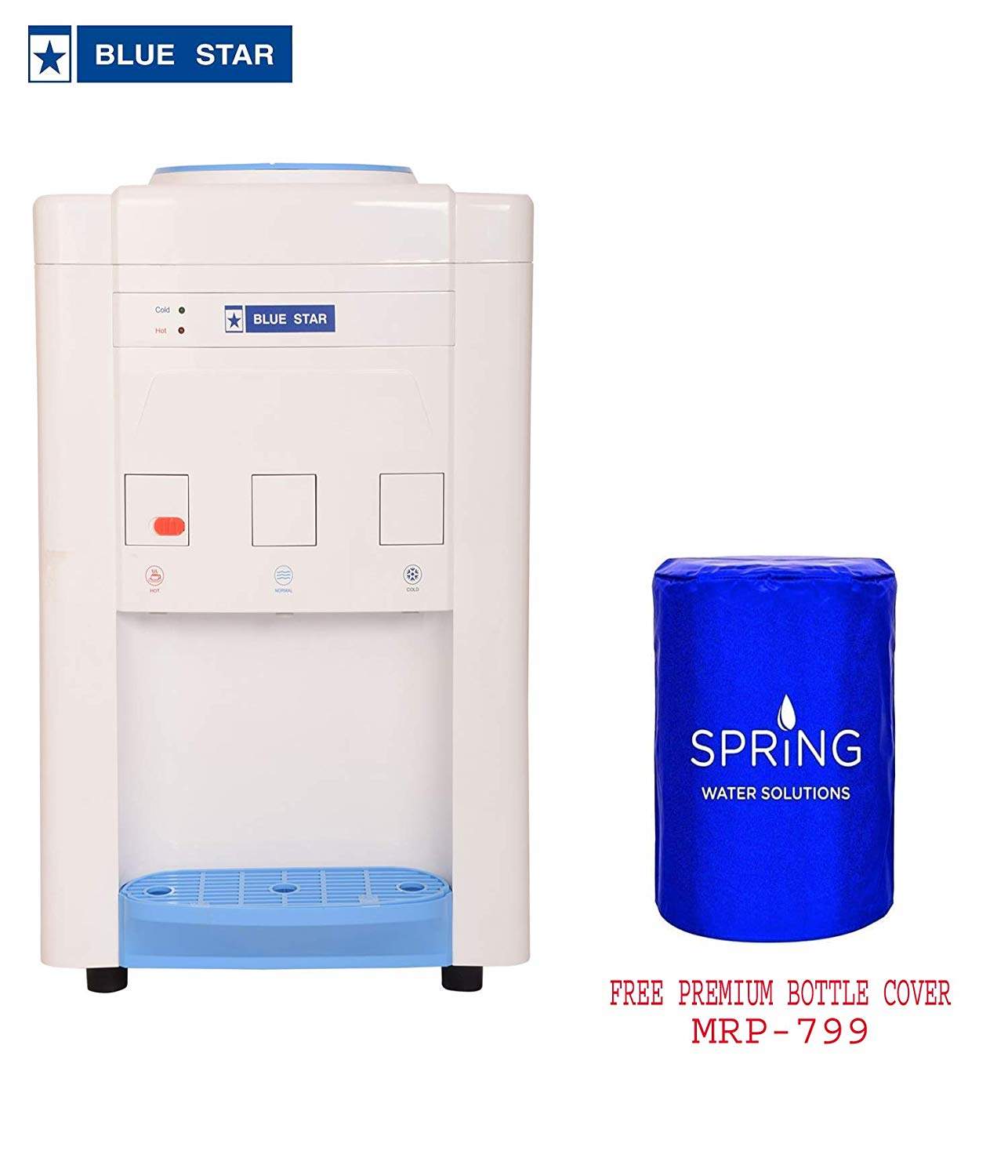 BLUE STAR Hot, Normal Cold Table Top Water Dispenser With