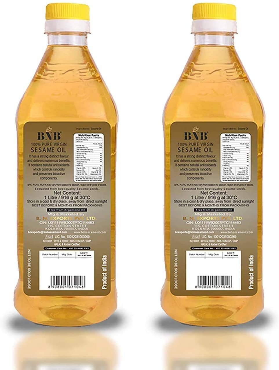 BNB Virgin Sesame Oil 1 LTil Oil Gingelly Oil Cold Pressed Cooking Oil  Antioxidant Oil Pulling Deepak Oil in Kolkata at ₹ 700 / Cmb by B N Export  Pvt Ltd - Justdial