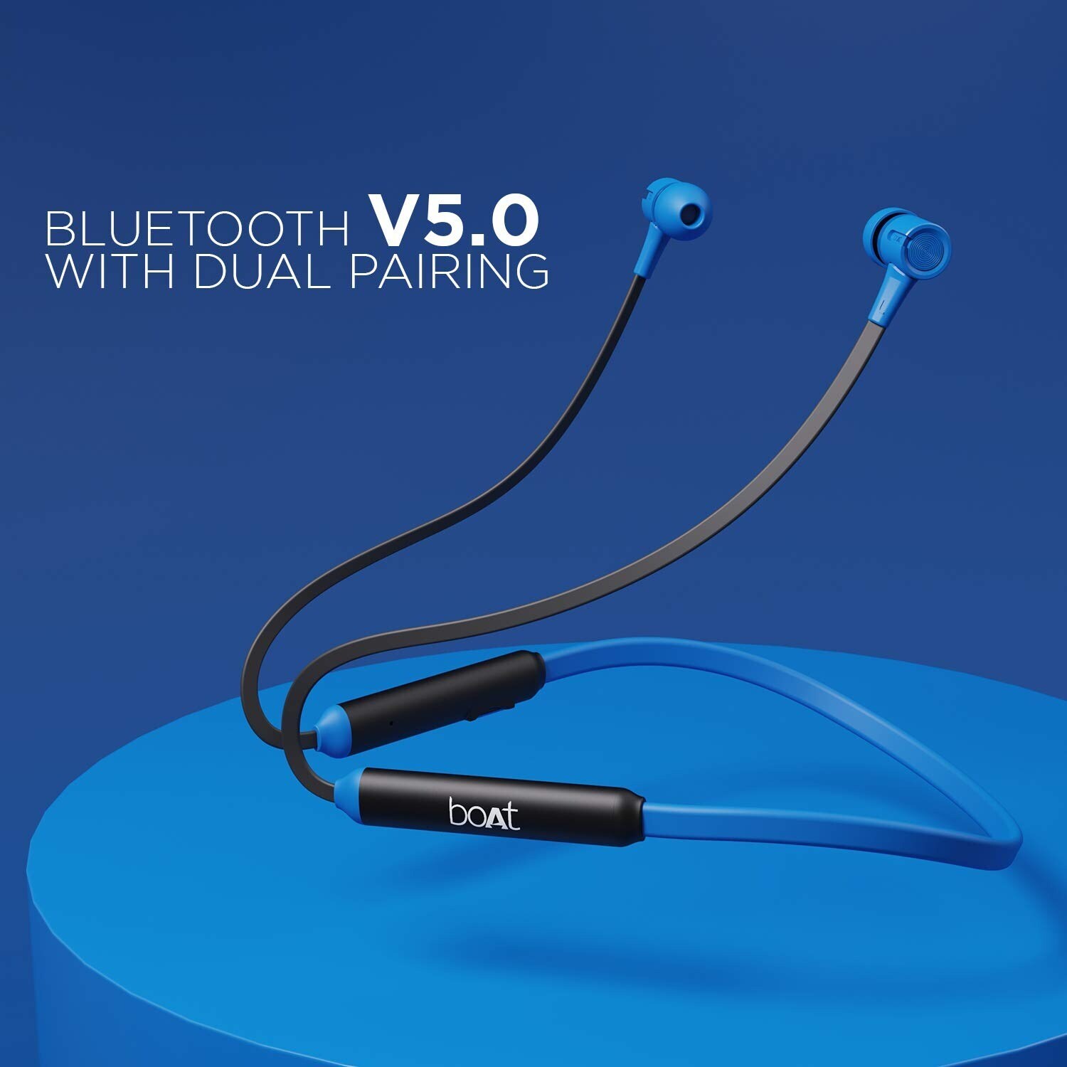 Boat Bluetooth Headphones Boat 102 Wireless Earphones BoAt 102 Wireless  Bluetooth Earphone (Doger Blue) In Nanded At