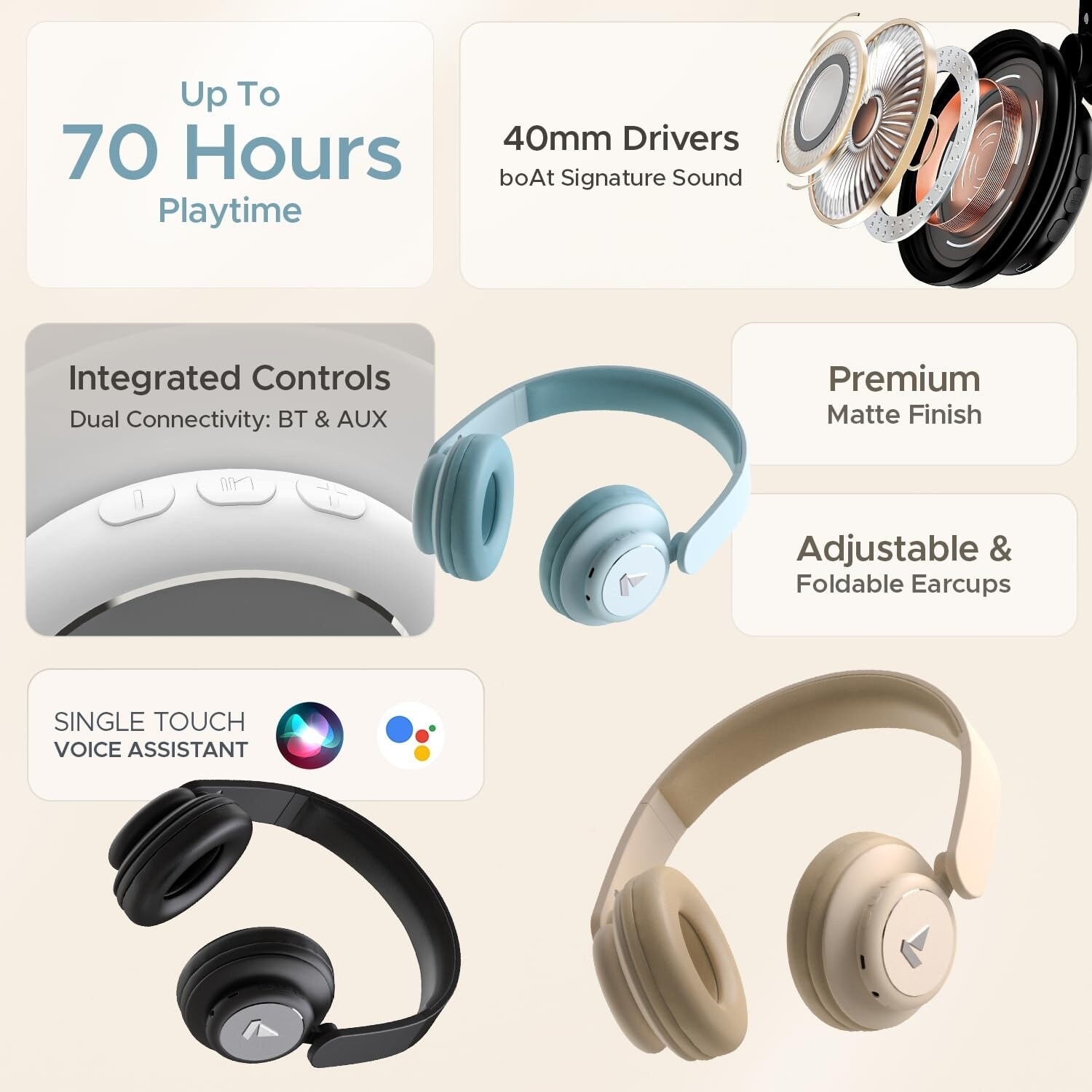 Rockerz 450 Pro Boat Rockerz Noise Cancelling Headphones BoAt