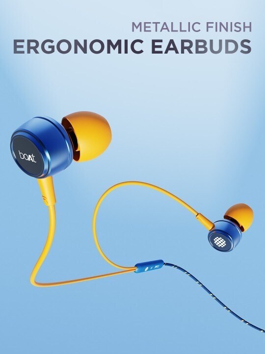 boAt Bassheads 172 Sunburn Edition Headphone (Jazzy Blue) in Patna