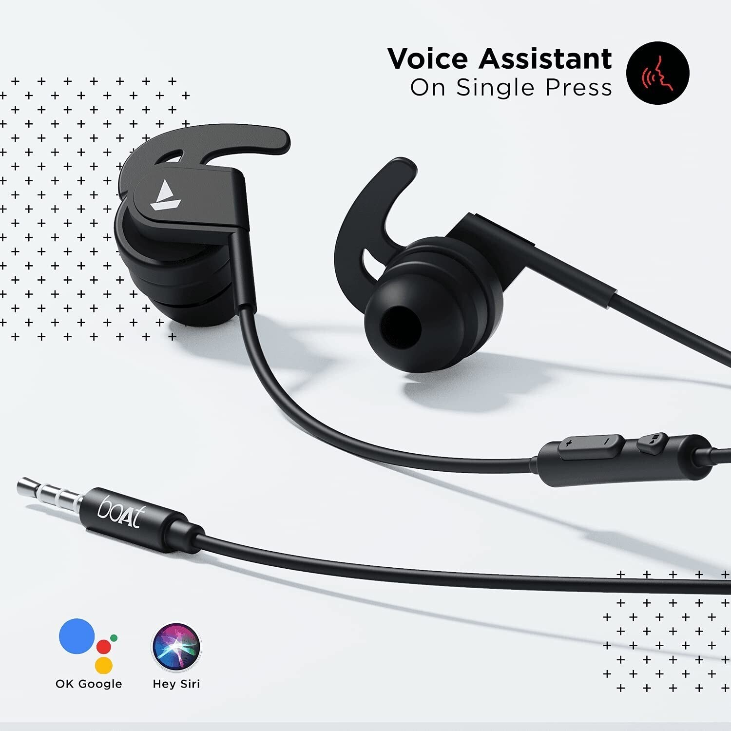 Earphones Bass Heads 242 BoAt Bassheads 242 Wired Earphones HD