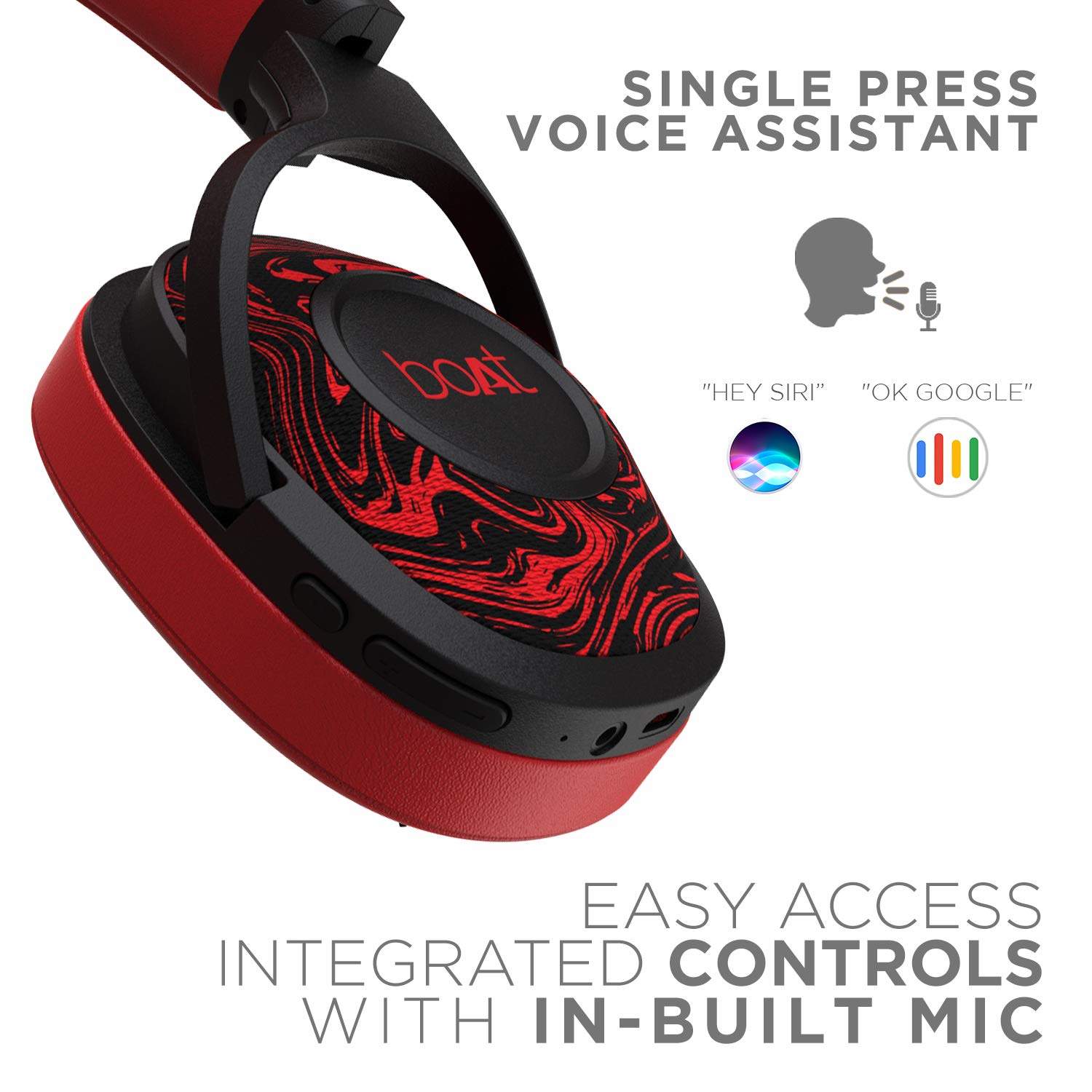 boAt Rockerz 550 Over-Ear Wireless Headphone with Ergonomic