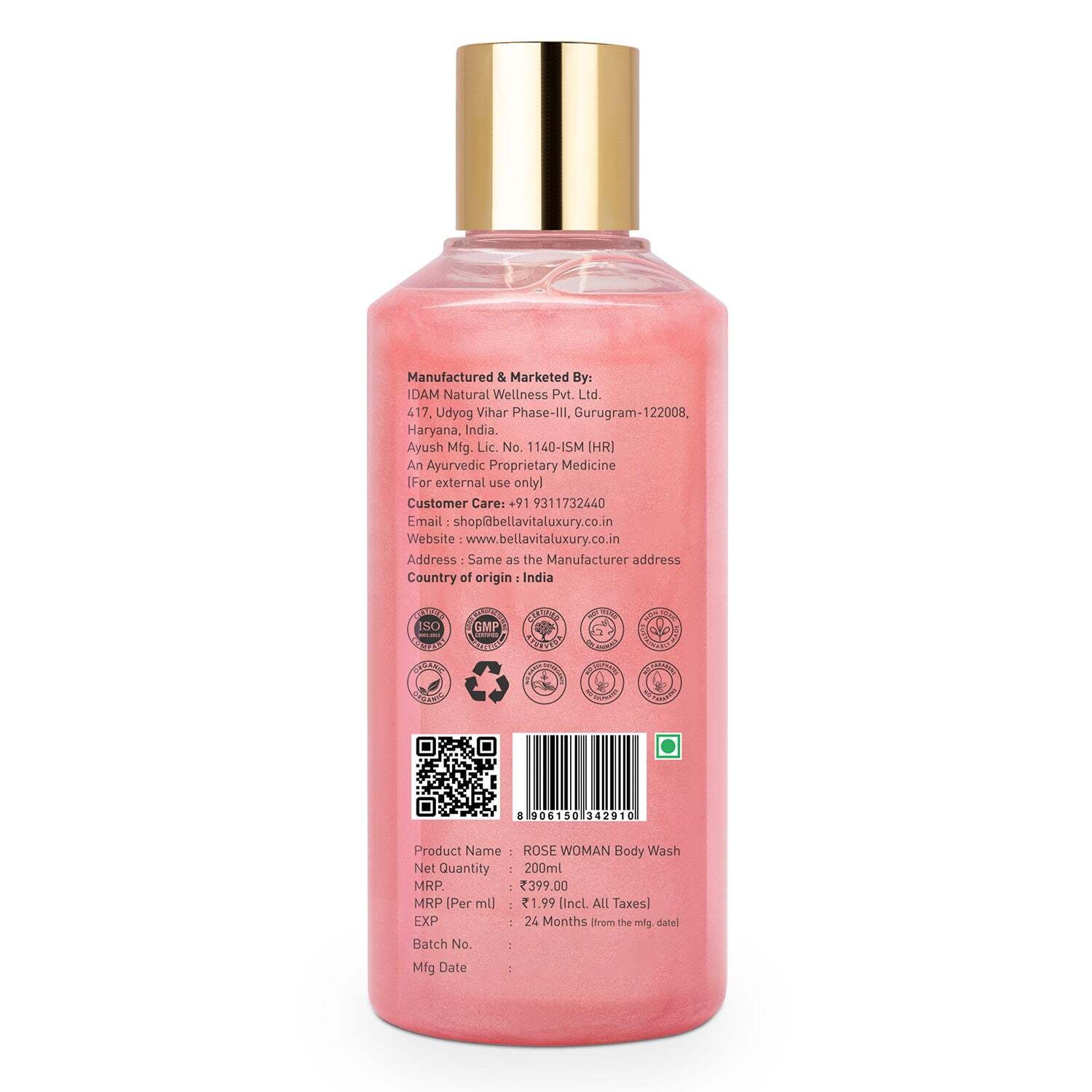 Rose Lavender Body Wash Liquid for Sensitive Skin in Chennai at