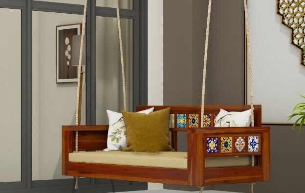Boho Wooden Swing Chair (Honey Finish) in Pune at ₹ 14,500 Pc