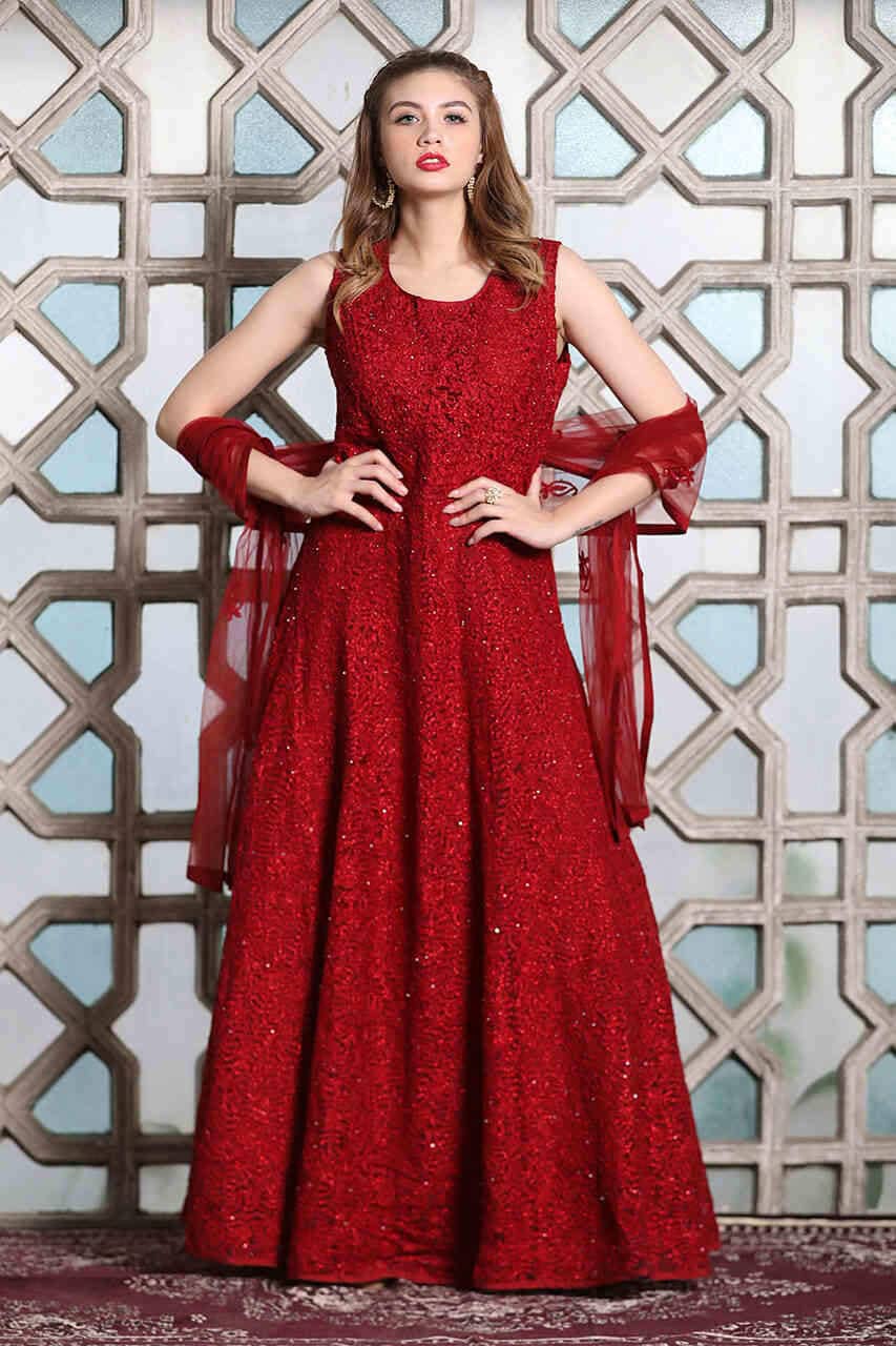 Bold Maroon Gown [GA72860407] xl in Surat at best price by Manyavar Vedant  Fashions Pvt Ltd - Justdial