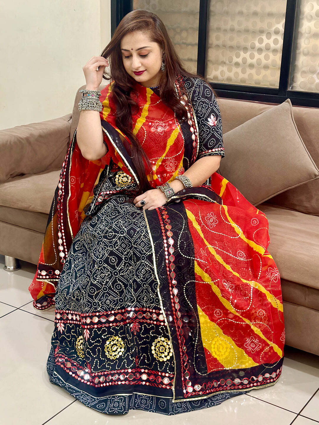 cotton rajputi dress White Velvet Rajputi Poshak: Designer Jarri Work Festive Dress