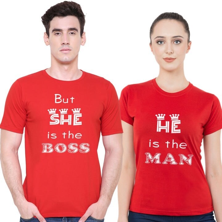 Boss Matching Couple Tshirt in Kozhikode at ₹ 899 Unit by