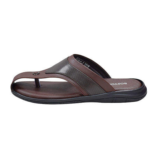 Relaxo Casual Mens Slippers (Size: 9, Brown, PLM-591) in